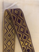 tasiemka zloto fioletowa, ornaty