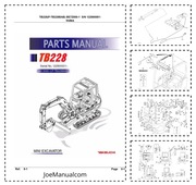 Takeuchi TB228 Compact Excavator Parts Manual Katalog części