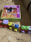 Klocki drewniane Elefun pociąg 