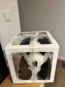 Panda zrobiona z wiecznych róż 32 cm +opakowanie