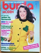 Burda Moden vintage styczeń 1989 niemieckim moda wiosna 80’s 100 wykrojów