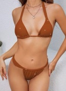 Dwuczęściowy Strój Kąpielowy z Cekinami – Seksowny, Regulowany, rozmiar L