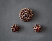 Broszka + kolczyki na klips Jablonex lata 70