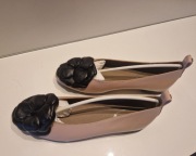 luksusowe baleriny z miękkiej skórki rozm.37,5