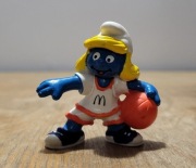 Mcdonald's peyo smerf smurf smerfetka koszykówka figurka wycofana z 1997 r.