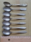 Dawne antyk stare łyżeczki do herbaty IFOSTO-Apacca 7 sztuk 14cm