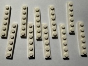 LEGO PŁYTKA 1x6 BIAŁE 3666 10 szt.