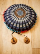 Zestaw do medytacji poduszka z gryki Dzwonki Tybetańskie Tingsha 