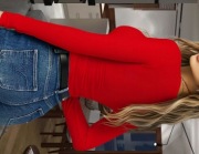 Bluzka czerwona seksowna Zara 36