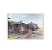 Olej na płótnie ,,Strzecha''-obraz ręcznie malowan