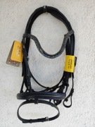 Ogłowie HKM glitter czarne Full