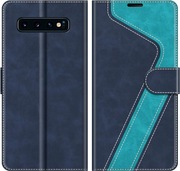 Mobesv Etui Samsung Galaxy S10 Plus skórzane etui z przegródką na karty
