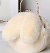 Mini pluszowa torebka na ramię królik cross body