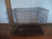 Klatka dla psa kennelowa L wymiary 87x60x66 ciężka solidna ocynk