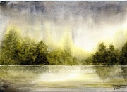 Akwarela obraz ręcznie malowany