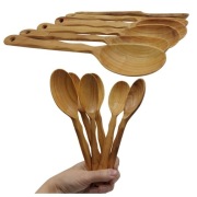 Łyżka Drewniana Do Zupy Sztućce Drewniane Komplet 6 Łyżek Drewnianych