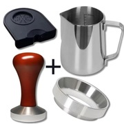 TAMPER UBIJAK+PODKŁADKA+DZBANEK DO SPIENIANIA MLEKA+PIERŚCIEŃ DOZUJĄCY !!!!