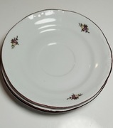 Trzy spodki pod filiżanki, malutkie kwiatuszki, CHODZIEŻ 