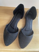 Czarne ażurowe baleriny Quasi