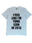 I feel like I'm Yung Lean swag y2k merch rap biała koszulka