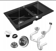 ZLEWOZMYWAK GRANITOWY FOX BLACK METALIK Rea