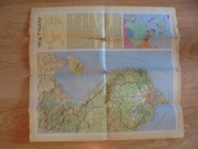 WIETNAM. Mapa fizyczna. 1968
