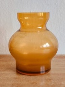 Wazon miodowożółty # Huta Laura Tarnów # vintage PRL