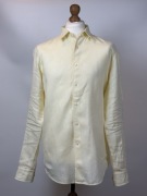 Koszula Uniqlo 100% len L jasnożółta masełkowa linen shirt