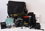 Lustrzanka Nikon D3300 dwa obiektywy + dwa akumulatory migawka 6448 zdjęć