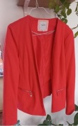 Reserved śliczny koralowy żakiecik z zamkami super stan r.46