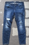 Jeansy Comma rozm. 40 skinny przetarcia koronka