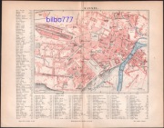KASSEL stary plan miasta z 1888 roku