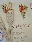 Podziękowania dla gości weselnych, chrztu, komunii, imprez biznesowych...