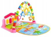 Mata edukacyjna z pianinkiem różowa pałąk zabawki