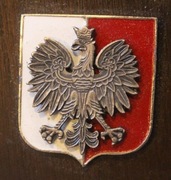 ORZEŁEK NA FLADZE - GODŁO NA DESECZCE DO POWIESZENIA NP - NA ŚCIANĘ