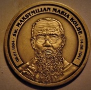 Medal -Maksymilian Maria Kolbe-70 rocznica śmierci.