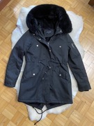 S’west czarna kurtka zimowa parka S 36