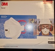 10 sztuk Maska 3M Aura 9332+ FFP3 z zaworem ochrona wirusy opakowanie