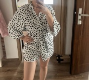 Zestaw Alessa w łatki piękny jak nowy wiskoza+len rozmiar XS-M 5 elementów