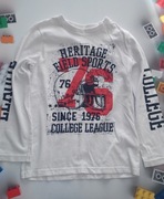 Biała koszulka bluzka 7-8lat rozm 128