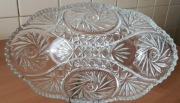 Kryształ prl, żardiniera, duży półmisek 28cm x 16cm