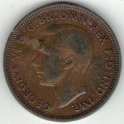 146 Wielka Brytania 1/2 pensa half penny 1939