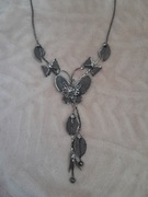 Naszyjnik motyl kwiat vintage 