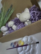 Zestaw kreatywny z gipsowymi figurkami do samodzielnego malowania, handmade