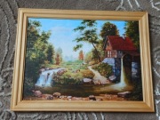 Obrazek młyn na dykcie w ramce