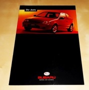 Prospekt Subaru Justy 1996 brzydka okładka