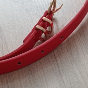 **lakierowany czerwony PASEK do sukienki 94 x 1,5 cm
