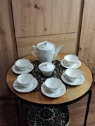 Serwis kawowy, zastawa, dzbanek, filiżanka, porcelana z Chodzieży 5osb.