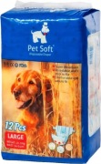  Pieluchy dla psów Pet Soft 12 szt. 34-54cm z dziurką na ogonek  rozmiar L 
