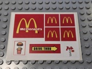 KLOCKI LEGO ELEMENTY NOWA NAKLEJKA MCDONALDS OD 1ZŁ LICYTACJA